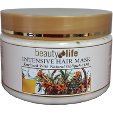 Лечебная маска с облепиховым маслом для волос и корней волос, Beauty Life Intensive Hair Mask With natural Oblipicha Oil 250 ml
